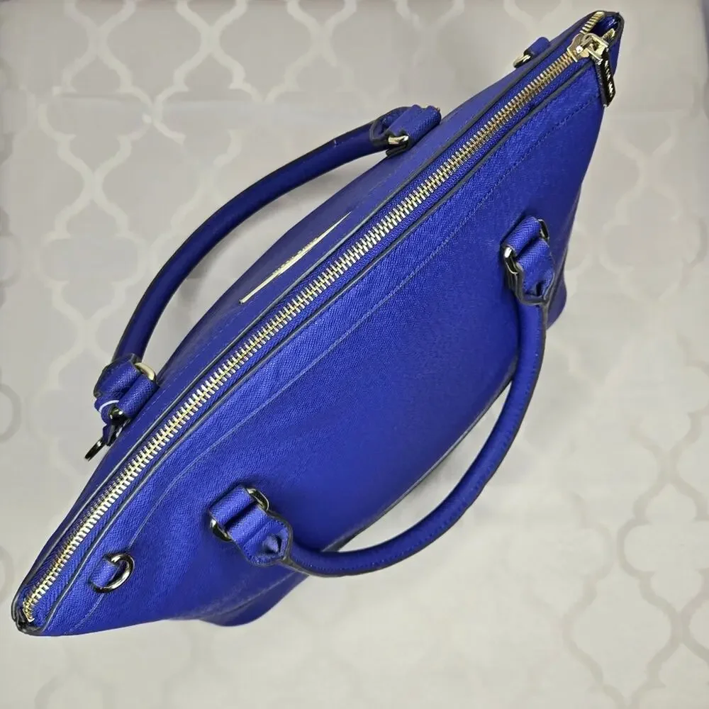 Anne Klein Cobalt Blue Dome Purse Satchel Handbag